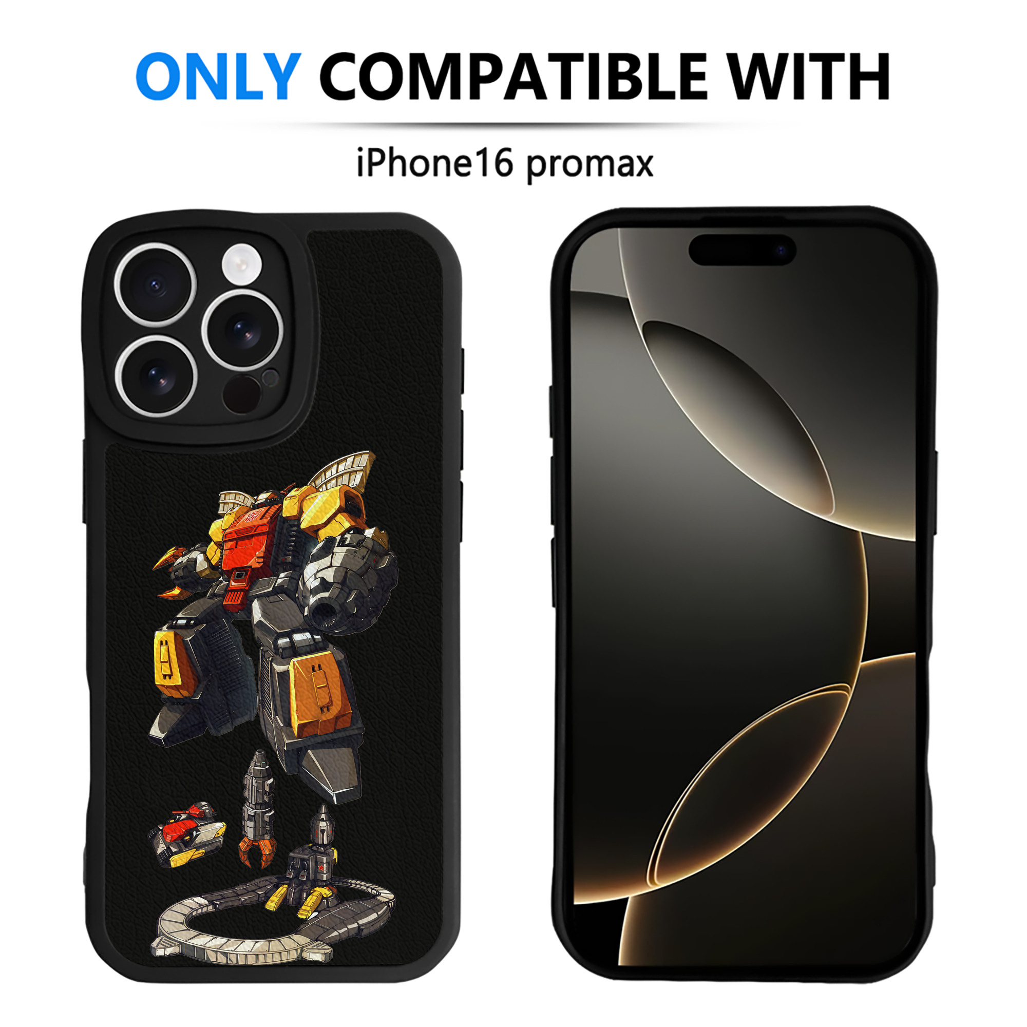 （画像用） Transformers トランスフォーマー 【iPhone 16シリーズ対応】シリコンスマホケース（レザー調） 材質：シリコン